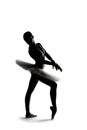 Beautiful shadow silhouette of ballerina 2