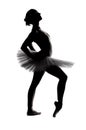 Beautiful shadow silhouette of ballerina