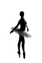 Beautiful shadow silhouette of ballerina 3