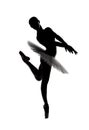Beautiful shadow silhouette of ballerina 4