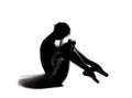 Beautiful shadow silhouette of ballerina 8