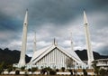 Beautiful Shah Faisal Mosque On A Cluody Day