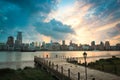 Beautiful shanghai bund at dusk Royalty Free Stock Photo