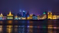 Beautiful shanghai bund at night , China Royalty Free Stock Photo