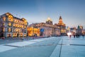 Beautiful shanghai bund in nightfall Royalty Free Stock Photo