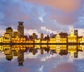 Beautiful shanghai bund in sunset