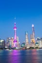 Beautiful Shanghai city night Royalty Free Stock Photo