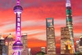 Beautiful Shanghai city night Royalty Free Stock Photo