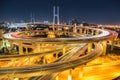 Beautiful shanghai nanpu bridge at night Royalty Free Stock Photo