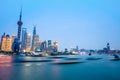 Beautiful shanghai in nightfall Royalty Free Stock Photo