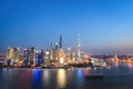 Beautiful shanghai in nightfall Royalty Free Stock Photo