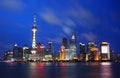 Beautiful Shanghai Pudong skyline at dusk Royalty Free Stock Photo