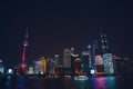 Beautiful shanghai skyline at night