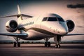 Beautiful shape of a private jet, Generative AI Royalty Free Stock Photo