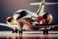 Beautiful shape of a private jet.generative ai Royalty Free Stock Photo