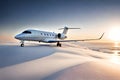 Beautiful Shape Of A Private Jet. Generative AI Royalty Free Stock Photo
