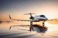 Beautiful Shape Of A Private Jet. Generative AI Royalty Free Stock Photo