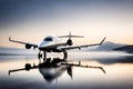 Beautiful Shape Of A Private Jet. Generative AI Royalty Free Stock Photo