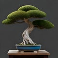 Beautiful bonsai plant in a pot - ai generated image