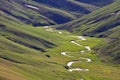 Beautiful Shar mountain river meanders photography, Kosovo