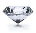 Beautiful shiny diamond, on white background Royalty Free Stock Photo