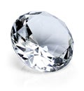 Beautiful shiny diamond, on white background Royalty Free Stock Photo