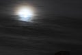 Beautiful shiny full moon with clouds