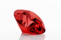 Beautiful Shiny Ruby Diamond on White Background - 3D Illustration Render