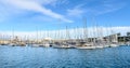 Beautiful ships and yachts in Barcelona, Spain