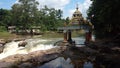 Beautiful shiv temple behind river