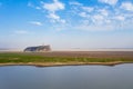 Beautiful shoe hill in autumn on poyang lake