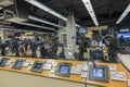 Beautiful shop interior BH Photo Video c view of the shelves with photo and video cameras. USA,