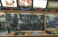 Beautiful shop interior BH Photo Video c view of the shelves with photo and video cameras. USA,