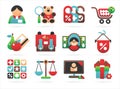 Beautiful shopping icons