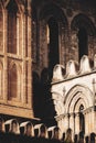 Beautiful shot of the abbeys of the Medieval Durham Cathedral