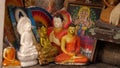 Beautiful shot of antique Buddhistic statues Royalty Free Stock Photo