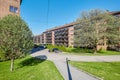 Beautiful shot of an apartment complex exterior during the day Royalty Free Stock Photo