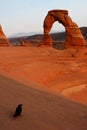 Beautiful shot of an arch-shaped sandstone formation at the Oljato-Monument Valley in Utah, USA Royalty Free Stock Photo