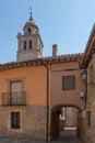 Beautiful shot of architecture in Medinaceli with an old-fashioned brown orange brick house