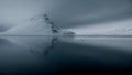 Beautiful shot of an arctic hill in Svalbard under the cloudy skies