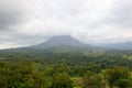 Beautiful shot of Arenal Volcano under a cloudy sky Royalty Free Stock Photo