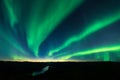 Beautiful shot of aurora borealis, Dawson City, Yukon, Canada