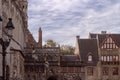 Beautiful shot of the Basilica of the Holy Blood in Bruges under the cloudy sky Royalty Free Stock Photo