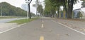 Beautiful shot of bicycle lane at bogota colombia north city