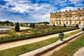 Beautiful shot of the blooming gardens of the Palace of Versailles in France