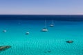 Beautiful shot of a blue ocean in saint-tropez Royalty Free Stock Photo