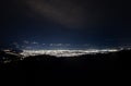 Beautiful shot of Bogota colombia city at night viewed from a nature viewpoint