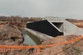 A shot of a bridge construction procces Royalty Free Stock Photo