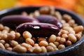 Brown lentil and kidney beans