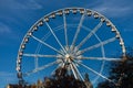 Beautiful shot of the Budapest Ferris Wheel Eye on a sunny day